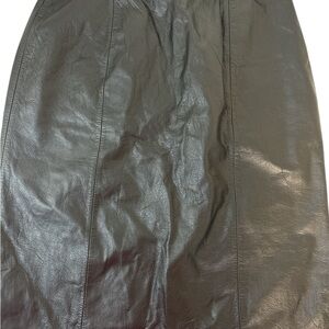 Elegant Black Leather Skirt